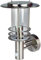 Grafner Design Edelstahl Wandlampe mit Bewegungsmelder, 1x E27 Fassung, IP44, 360° rundum Lichtschein, für außen und innen, Wandleuchte Lampe Außen Hoflampe PIR