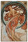 ARTLAND Wanddeko Leinwand Bilder Wandbild 60x90 cm Frau Kleid Ornamente Vier Künste Der Tanz 1898 Jugendstil Alfons Mucha T7HU