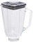 Oster 004954-011090-I - Jarra de vidrio cuadrada 5 tazas (1.25 l) con tapa cuadrada, color negro y tapón de llenado
