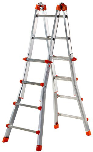 Gierre Double Telescopic Aluminium Step Ladder Large