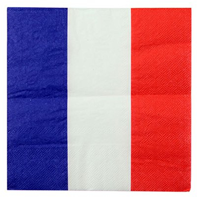 Länderdekoration Frankreich Party Servietten rot weiß blau