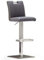 Robas Lund CA.STA Barstuhl/-hocker, PU/Edelstahl, eckig/180 Grad drehbar, ca. 40 x 87-112 x 51 cm, grau