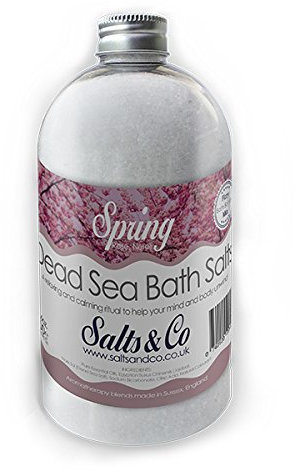 Spring Dead Sea Salts - Rose & Neroli Essential Oils - Salts & Co Organic Natural Aromatherapy Bath Salts - 500g