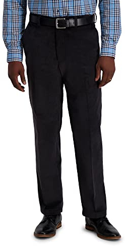 Haggar Men’s Classic Fit Premium Stretch Corduroy Pant Dark Grey