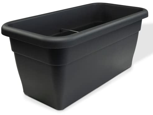 MePla Jardinière - Pot de fleurs allongé - Pot de fleurs résistant aux intempéries - Bac à fleurs résistant aux UV - Pot à plantes - Pot de plantes - 80 x 39 cm (intérieur : 72 x 33 cm) - Anthracite