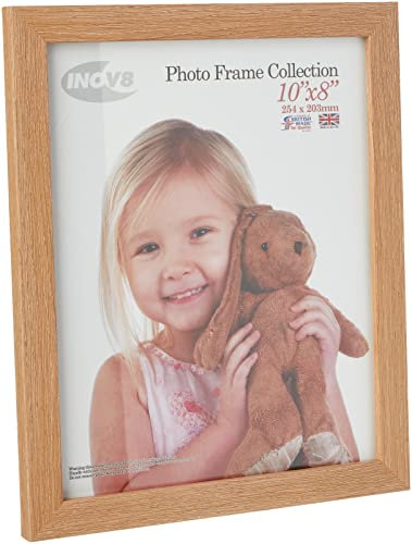 Inov8 British Made Picture / Photo Frame to fit 10x8 (25x20cm) with Lime Oak Wood Effect Frame