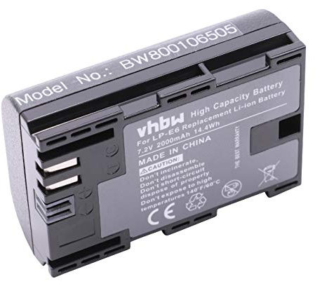 vhbw 1x Akku kompatibel mit Blackmagic Micro Studio Camera 4K, Micro Cinema Camera 4K Kamera (2000 mAh, 7,2 V, Li-Ion), Infochip