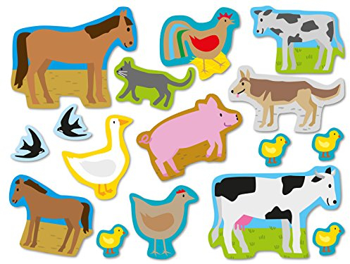 XXL-Großkonfetti * BAUERNHOF * mit 48 großen Konfetti-Teilen für eine Mottoparty oder Geburtstag // Party Kinder Kindergeburtstag Konfetti Deko Mottoparty Farm Tiere