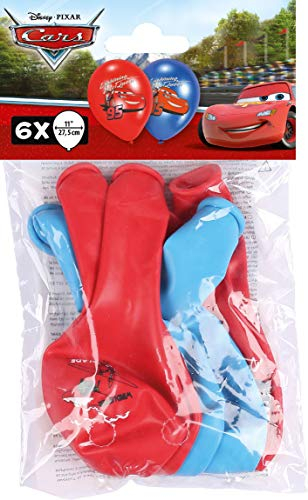 Amscan 999238 - Latexballons Cars, 6 Stück, Luftballons
