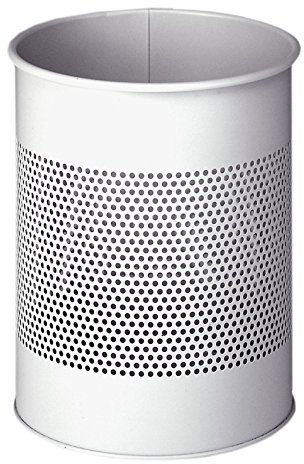 Durable Papierkorb Metall rund 15 Liter, Perforation 165 mm, grau, 331010