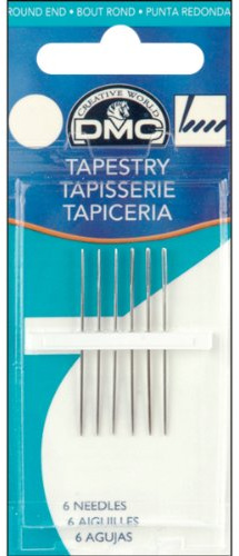 DMC 1767-16 Tapestry Hand Needles, 5-Pack, Size 16