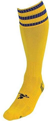 Precision Men's Pro Soccer Socks Stockings (1 Pair) - yellow/royal blue