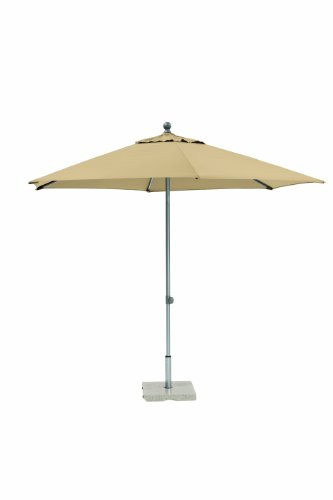 Kettler 0306030-0800 Push-Up Schirm, natur, 300x300 cm rund, Gestell Aluminium, Bespannung Polyester, 5.15 kg