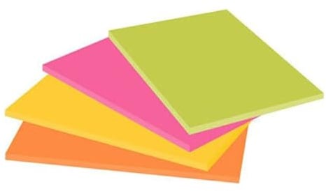 Post-it Super Sticky Meeting Notes, 152 x 101 mm, Assorted Colours, 45 Sheets per Pad, Pack of 4 Pads