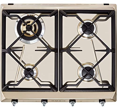 SMEG SR964XGH, Placa de gas VICTORIA, Stainless steel (chrome knobs)