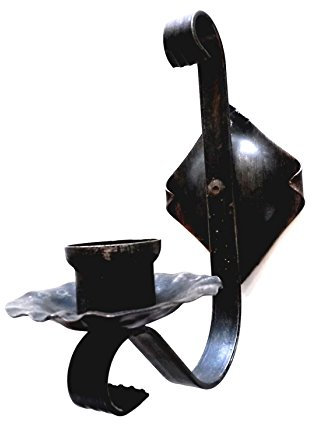 Lorenz Ferart 6191.0 Kerzenhalter, Schmiedeeisen, basistruktur schwarz Hand, Silber