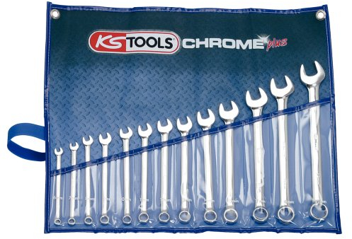 KS Tools 518.0643 CHROMEplus Ringmaulschlüssel-Satz, abgewinkelt, 13-tlg.