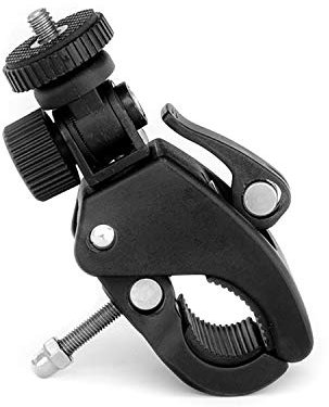 Grifiti Nootle Collier de serrage à dégagement rapide avec tête filetée 1/4 20 pour appareils photo et supports iPad Nootle Fonctionne pour trépieds, pupitres de musique, pieds de micro, tout tuyau ou barre jusqu'à 3,8 cm de diamètre, également pour motos, vélos, etc