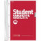 Brunnen 5 x Kollegblock Student A4 70g/qm Lineatur 28 160 Blatt rot