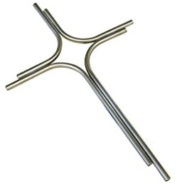 iso-design Edelstahl Kreuz 50 cm x 31 cm geschliffen