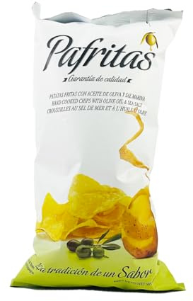 Pafritas Patatas Fritas Con Sal Marina – Kartoffelchips mit Olivenöl und Meersalz (1 x 120g)