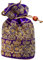 Purpledip Potli Bag (pochette con coulisse) da donna con intricato filo dorato e ricamo con paillettes, Viola, Taglia unica
