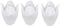 MiniSun | Frosted Marble Effect Glass Tulip Replacement Shades | Lamp Shades, Home Décor & Improvement Essential | Pack of 3 | 95cm Shade Width