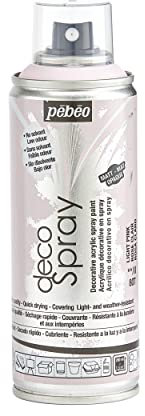 Pébéo - Peinture Acrylique en Spray - Pour la Décoration Multi Supports en Intérieur et Extérieur - Base Eau, Faible Odeur - 200 ml - Finition Mate - Coloris Rose Clair