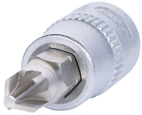 KS Tools 911.1402 Douille tournevis 1/4 Longueur 37 mm PZ2 CHROMEmat