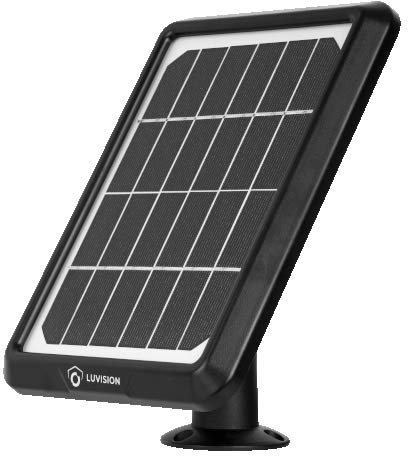 LUVISION Solar-Panel/Solarzelle für Akku-Überwachungskamera | automatisches Nachladen durch Solarenergie/Sonnenenergie | Keine Kabel & kein Nachladen | Für das System LV-A-2020