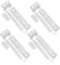 Zanussi Fridge Freezer Door Plastic Mounting Slide Bracket Fixing Kit (Pack of 4)