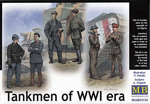 Masterbox 1:35 Scale Tankmen of WWI Era Construction Kit (Grey)