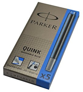 20 Stück Kartusche für Füllfederhalter, Parker Tinte Blau Royal Parker Quink in-5