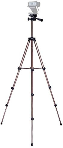 49 Inch Professional Camera Tripod Mount Holder Stand for Logitech Webcam C922 C930e C930 C920 C615-Coffee