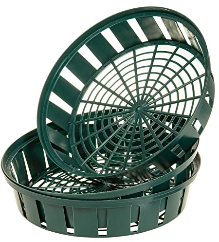 SIDCO Pflanzkorb 3 x Blumenzwiebel Pflanzschale Zwiebelkorb Tulpen Korb stabil 31cm Ø Korb stabil