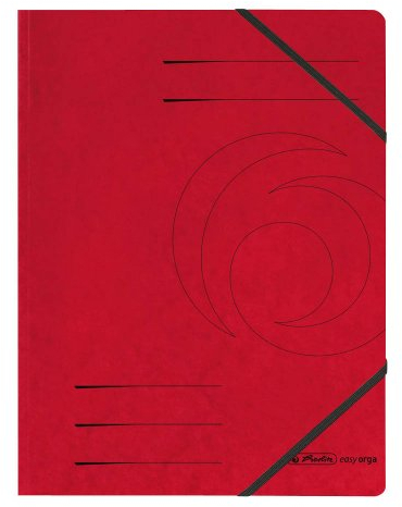 Herlitz Eckspannmappen easy orga / rot / 5 Stück