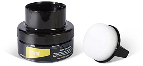 Kaps Crème Délicate – Crème de Cirage avec Applicateur en Éponge pour Cuir naturel et Matières synthétiques ou Maroquinerie – 50ml, Bordeaux 111