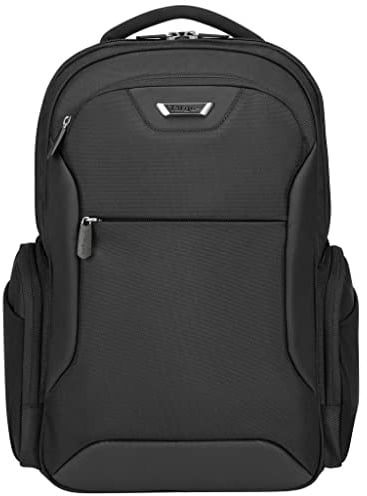 Targus Laptop Backpack, Fits Laptops up to 16, Premium Corprate Backpack, Expandable Capacity to 30L, Durable & Water-resistant, Ergonomic Straps, Trolley Strap, Black