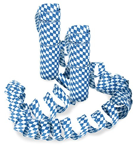 FASCHING 34032 Luftschlange Bavaria weiß-blau NEU/OVP