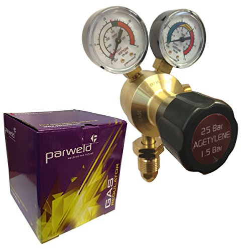 Parweld Acetylene single stage regulator twin gauge - Gas cutting welding regulator