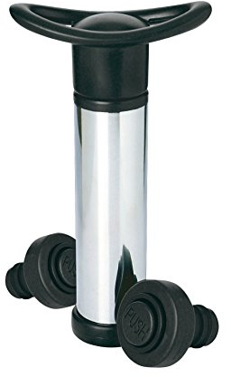 Cilio Weinflaschenpumpe, Edelstahl, schwarz, 8 x 4 x 21 cm, 205015