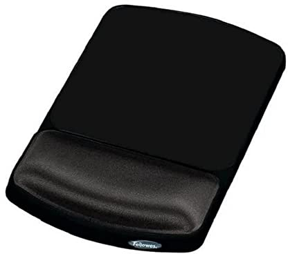 Fellowes Premium Gel Mouse Mat with Wrist Support - Mouse Pad with Non Slip Rubber Base - Ergonomic Mousepad for Computer Laptop - Graphite