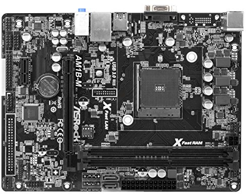 ASRock AM1B-M Mainboard Sockel (micro-ATX, 2x DDR3 Speicher, SATA III,USB 3.0)