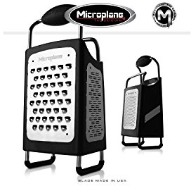 Microplane-Grattugia 4 facce, premium, colore: nero