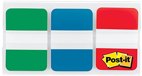 Post-it Taben Datei Taben, 1 x 1 1/2, blau/grün/rot, 66/PACK