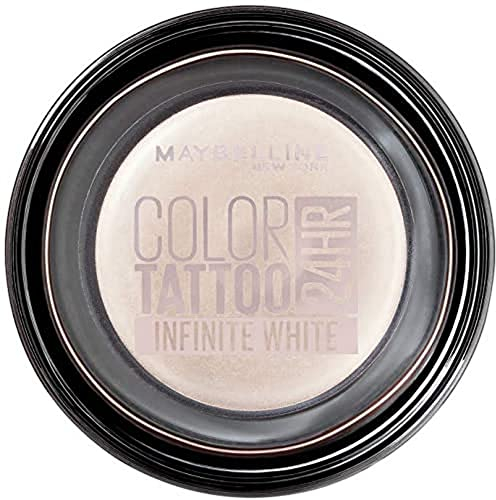 Maybelline Color Tattoo 24H Sombras De Ojos Larga Duración, 45 Infinite White Blanca
