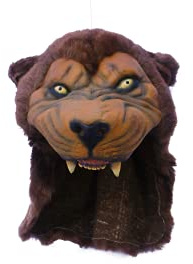 Ghoulish Productions, Brown Bear Helmet Halloween Party Adult Costume Latex Mask