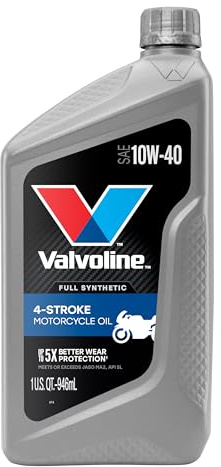 Valvoline 4-Stroke Motorcycle Full Synthetic 10W-40 Motor Oil 1 Quart