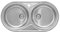 Roca A870920901 - Fregadero de 2 cubetas de acero inoxidable