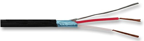 PRO POWER 3mm Microphone Cable, 20/0.1mm OFC, Screened, 100m Reel, Black – PP3746